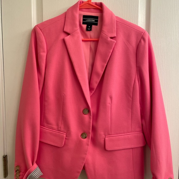 Lands End women’s size 8 pink blazer - Picture 2 of 10